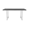 Armen Living Fenton Dining Table with Charcoal Top and Brushed Stainless Steel Base LCFEDIBSCH - alternate 1